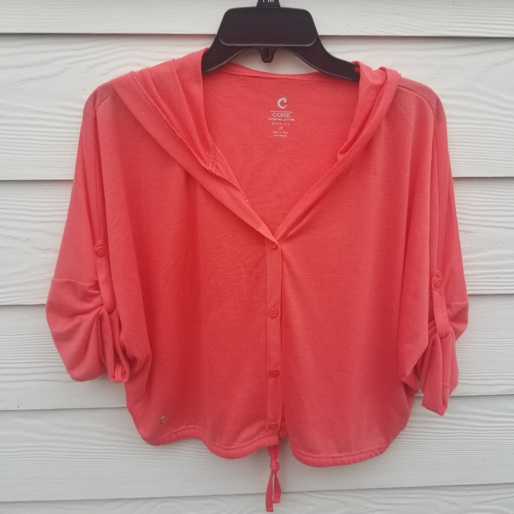 M Coral hoody cropped top